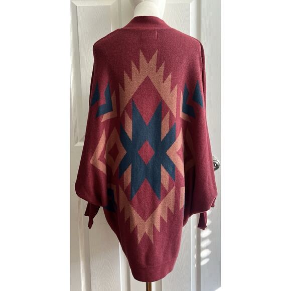 ARIAT Terra Aztec Southwestern Dolman Open Front Cardigan Sweater - Picture 2 of 10